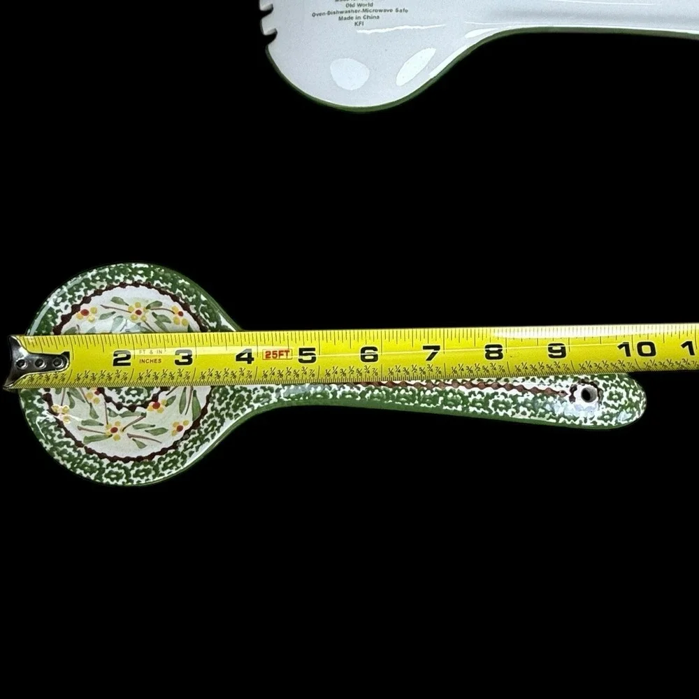 Temptations Old World Green Salad Server Utensil Set 10